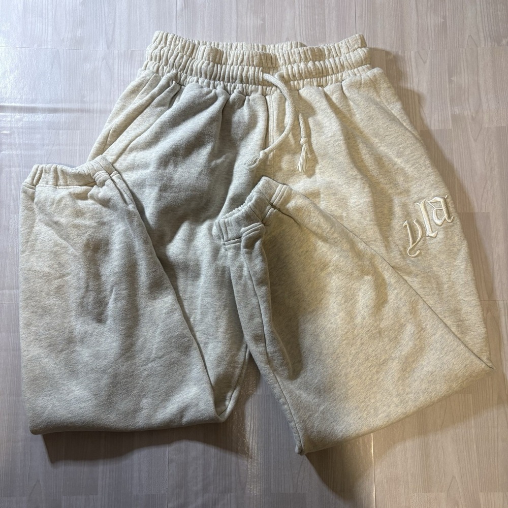YoungLA Joggers Men Small Gray Sweatpants Baggy Oversized Streetwear Marshmallow - Picture 1 of 12